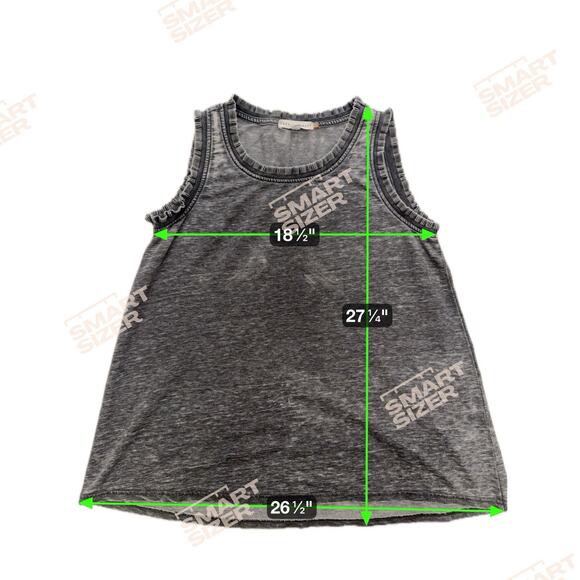 JANE & DELANCEY Top Sz M Gray, Sleeveless, Gorpcore, Soft Burnout LagenLook - Picture 8 of 8